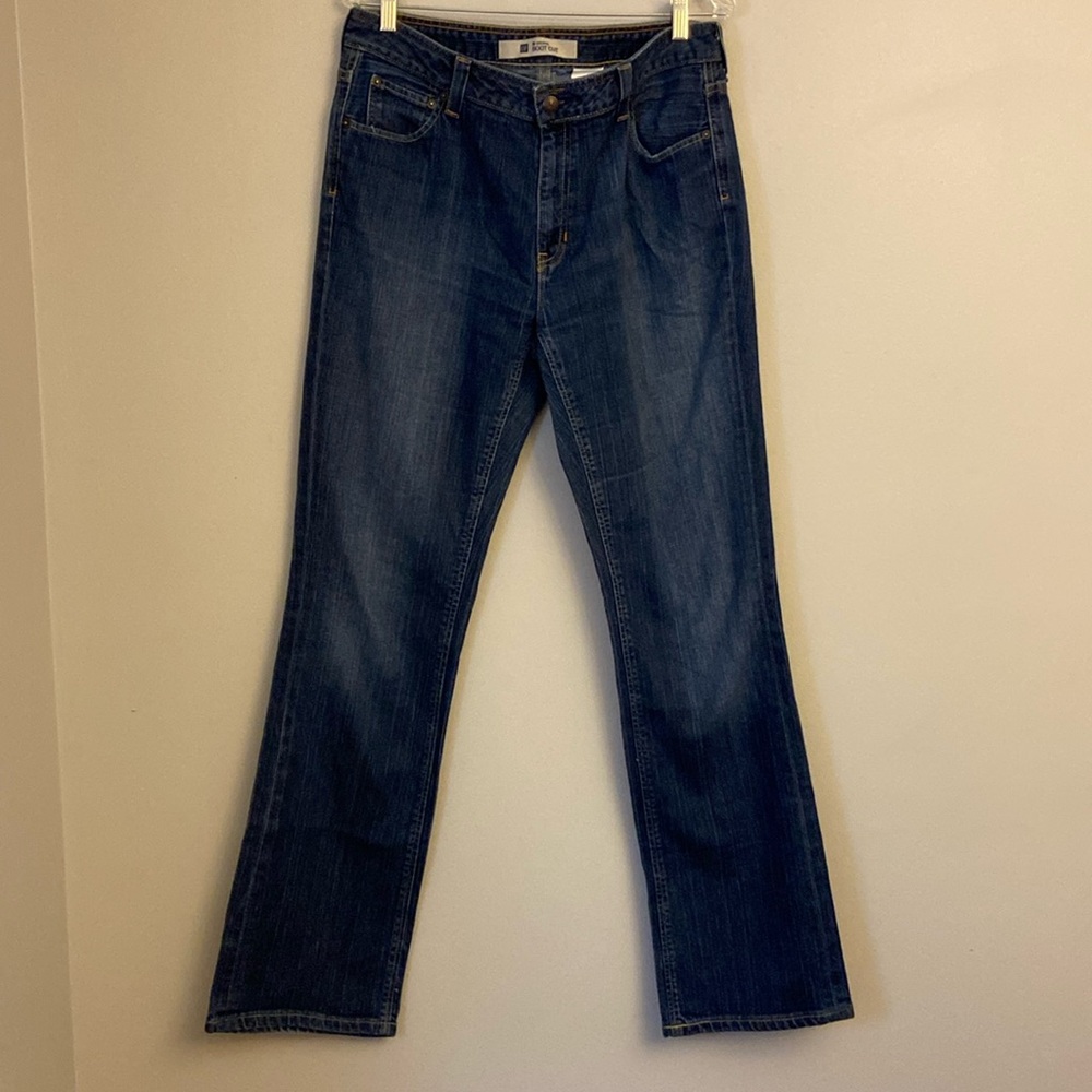 💜Gap Bootcut 10” Rise Dark Wash jeans Size 14 Long